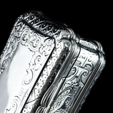 Load image into Gallery viewer, Antique Solid Silver Table Snuff Box, Cartouche Shape and Engraved - Edward Smith 1854