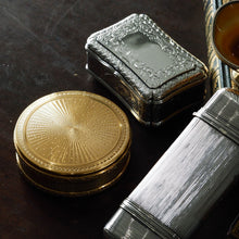 Load image into Gallery viewer, Antique Solid Silver Table Snuff Box, Cartouche Shape and Engraved - Edward Smith 1854