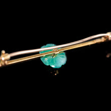 Load image into Gallery viewer, A Spectacular Chalcedony & Diamond 15ct Gold Brooch with Translucent Flower Design - 20th C.