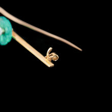 Load image into Gallery viewer, A Spectacular Chalcedony & Diamond 15ct Gold Brooch with Translucent Flower Design - 20th C.