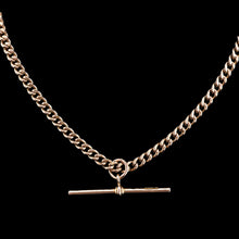 Load image into Gallery viewer, Antique 9ct Gold Albert Chain with T Bar 41cm 29.9g - Birmingham c.1910