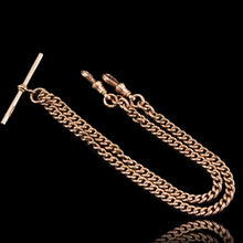 Load image into Gallery viewer, Antique 9ct Gold Albert Chain with T Bar 41cm 29.9g - Birmingham c.1910