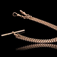 Load image into Gallery viewer, Antique 9ct Gold Albert Chain with T Bar 41cm 29.9g - Birmingham c.1910