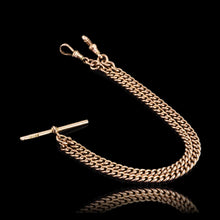 Load image into Gallery viewer, Antique 9ct Gold Albert Chain with T Bar 41cm 29.9g - Birmingham c.1910