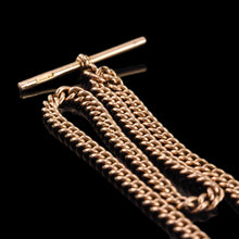 Load image into Gallery viewer, Antique 9ct Gold Albert Chain with T Bar 41cm 29.9g - Birmingham c.1910