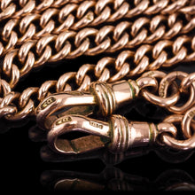 Load image into Gallery viewer, Antique 9ct Gold Albert Chain with T Bar 41cm 29.9g - Birmingham c.1910