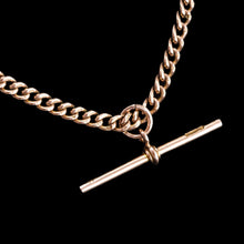 Load image into Gallery viewer, Antique 9ct Gold Albert Chain with T Bar 41cm 29.9g - Birmingham c.1910