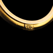 Load image into Gallery viewer, Antique 9ct Gold Blue Enamel Pendant Necklace Locket with Seed Pearls c.1900