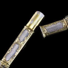 Load image into Gallery viewer, Antique French Silver Etui Parcel Gilt Fine Engravings & Engine Turning - 19th C.