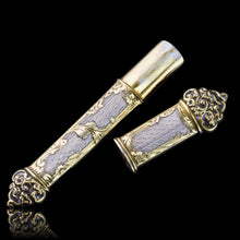 Load image into Gallery viewer, Antique French Silver Etui Parcel Gilt Fine Engravings & Engine Turning - 19th C.