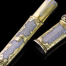 Load image into Gallery viewer, Antique French Silver Etui Parcel Gilt Fine Engravings & Engine Turning - 19th C.