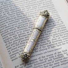 Load image into Gallery viewer, Antique French Silver Etui Parcel Gilt Fine Engravings & Engine Turning - 19th C.