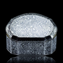 Load image into Gallery viewer, Antique French Solid Silver Niello Table Snuff Box - c.1880