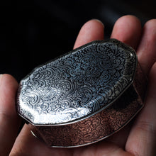 Load image into Gallery viewer, Antique French Solid Silver Niello Table Snuff Box - c.1880