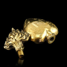 Load image into Gallery viewer, Antique Silver Gilt Heart Perfume Scent Bottle Flask - French 19th c.