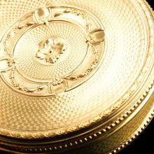 Load image into Gallery viewer, Antique French Large Solid Silver Gilt Circular Snuff Box/Tobacco Box - French 19th c.