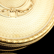 Load image into Gallery viewer, Antique French Large Solid Silver Gilt Circular Snuff Box/Tobacco Box - French 19th c.