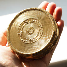 Load image into Gallery viewer, Antique French Large Solid Silver Gilt Circular Snuff Box/Tobacco Box - French 19th c.