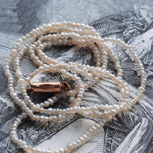 Load image into Gallery viewer, Antique Georgian Natural Seed Pearl Necklace 9ct Gold - c.1800