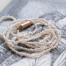 Load image into Gallery viewer, Antique Georgian Natural Seed Pearl Necklace 9ct Gold - c.1800