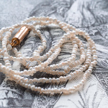 Load image into Gallery viewer, Antique Georgian Natural Seed Pearl Necklace 9ct Gold - c.1800