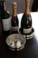 Load image into Gallery viewer, Antique Georgian Regency Solid Silver Coasters with Silver Base - William Eaton 1815