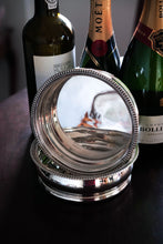 Load image into Gallery viewer, Antique Georgian Regency Solid Silver Coasters with Silver Base - William Eaton 1815