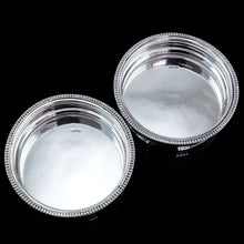 Load image into Gallery viewer, Antique Georgian Regency Solid Silver Coasters with Silver Base - William Eaton 1815