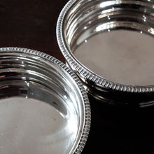 Load image into Gallery viewer, Antique Georgian Regency Solid Silver Coasters with Silver Base - William Eaton 1815