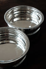 Load image into Gallery viewer, Antique Georgian Regency Solid Silver Coasters with Silver Base - William Eaton 1815