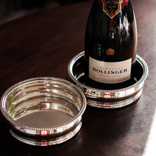 Load image into Gallery viewer, Antique Georgian Regency Solid Silver Coasters with Silver Base - William Eaton 1815