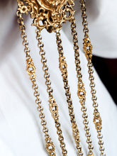 Load image into Gallery viewer, Antique Victorian Silver Gilt Chatelaine Rococo Decorations - c.1860