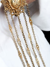 Load image into Gallery viewer, Antique Victorian Silver Gilt Chatelaine Rococo Decorations - c.1860