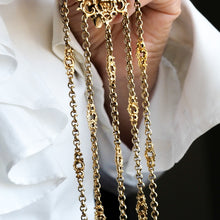 Load image into Gallery viewer, Antique Victorian Silver Gilt Chatelaine Rococo Decorations - c.1860