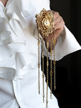 Load image into Gallery viewer, Antique Victorian Silver Gilt Chatelaine Rococo Decorations - c.1860