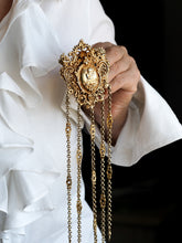 Load image into Gallery viewer, Antique Victorian Silver Gilt Chatelaine Rococo Decorations - c.1860