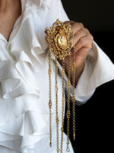 Load image into Gallery viewer, Antique Victorian Silver Gilt Chatelaine Rococo Decorations - c.1860