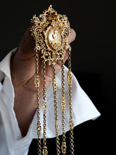 Load image into Gallery viewer, Antique Victorian Silver Gilt Chatelaine Rococo Decorations - c.1860