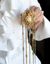 Load image into Gallery viewer, Antique Victorian Silver Gilt Chatelaine Rococo Decorations - c.1860