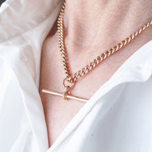 Load image into Gallery viewer, Antique 9ct Gold Albert Chain with T Bar 41cm 29.9g - Birmingham c.1910
