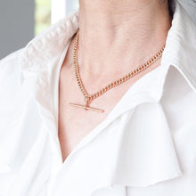 Load image into Gallery viewer, Antique 9ct Gold Albert Chain with T Bar 41cm 29.9g - Birmingham c.1910