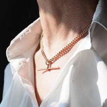 Load image into Gallery viewer, Antique 9ct Gold Albert Chain with T Bar 41cm 29.9g - Birmingham c.1910
