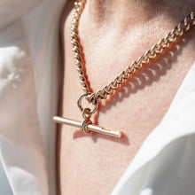 Load image into Gallery viewer, Antique 9ct Gold Albert Chain with T Bar 41cm 29.9g - Birmingham c.1910