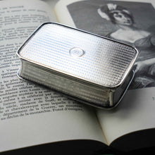 Load image into Gallery viewer, Large Antique Georgian Solid Silver Snuff Box with Engine Turned Motifs - London 1814