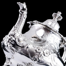 Load image into Gallery viewer, Antique Victorian Solid Silver Teapot in Louis XV Rococo Style - Barnard 1854
