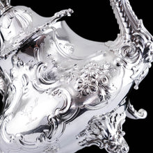 Load image into Gallery viewer, Antique Victorian Solid Silver Teapot in Louis XV Rococo Style - Barnard 1854