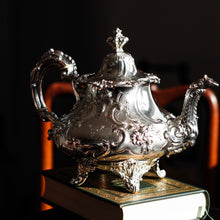 Load image into Gallery viewer, Antique Victorian Solid Silver Teapot in Louis XV Rococo Style - Barnard 1854
