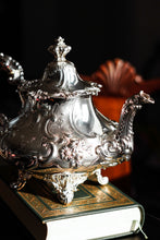 Load image into Gallery viewer, Antique Victorian Solid Silver Teapot in Louis XV Rococo Style - Barnard 1854