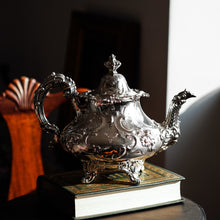 Load image into Gallery viewer, Antique Victorian Solid Silver Teapot in Louis XV Rococo Style - Barnard 1854