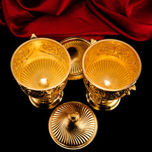 Load image into Gallery viewer, Antique Solid Silver Gilt Vase/Urn Pair with Figural Roman Classical Influences - George Nathan & Ridley Hayes 1910